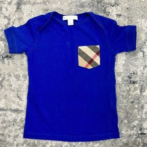 Blue Burberry Kids shirt 2Y